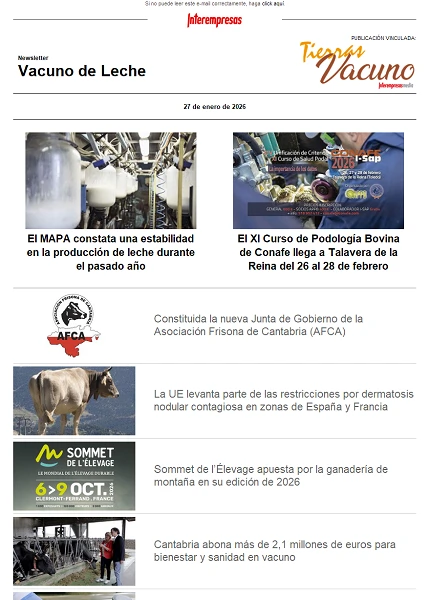 Newsletter Vacuno de Leche
