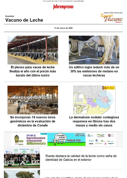 Newsletter Vacuno de Leche