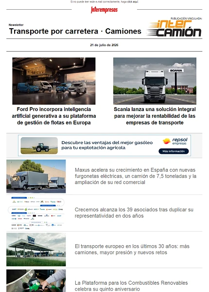 Newsletter Transporte por Carretera · Camiones