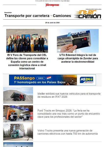 Newsletter Transporte por Carretera · Camiones