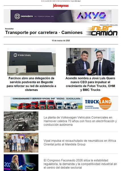 Newsletter Transporte por Carretera · Camiones