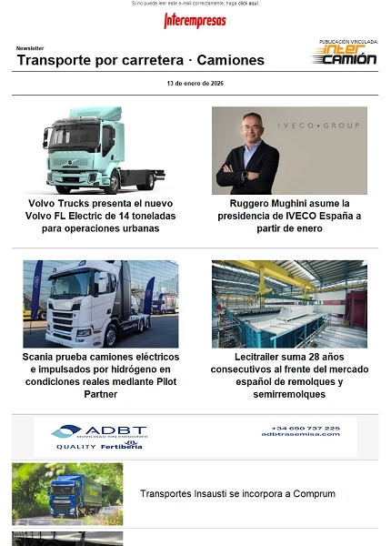 Newsletter Transporte por Carretera · Camiones
