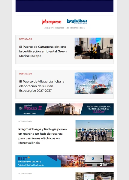 Newsletter Transporte y logística