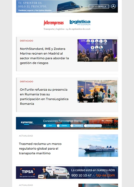 Newsletter Transporte y logística