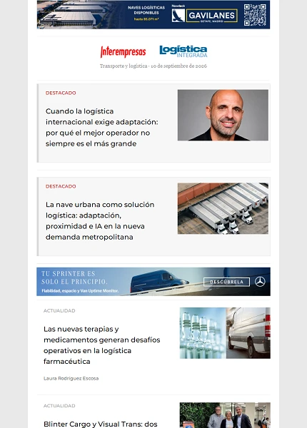 Newsletter Transporte y logística Newsletter Transporte y logística