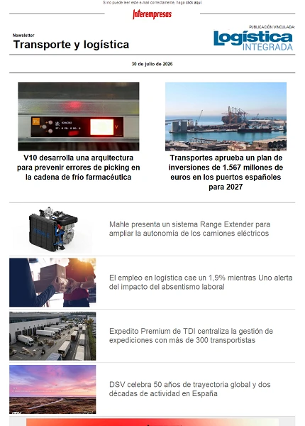 Newsletter Transporte y logística Newsletter Transporte y logística