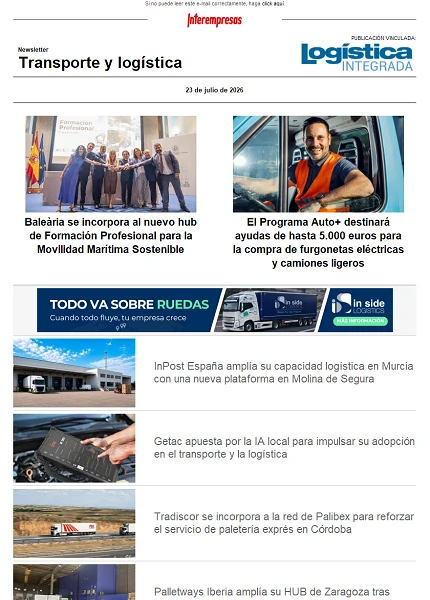 Newsletter Transporte y logística