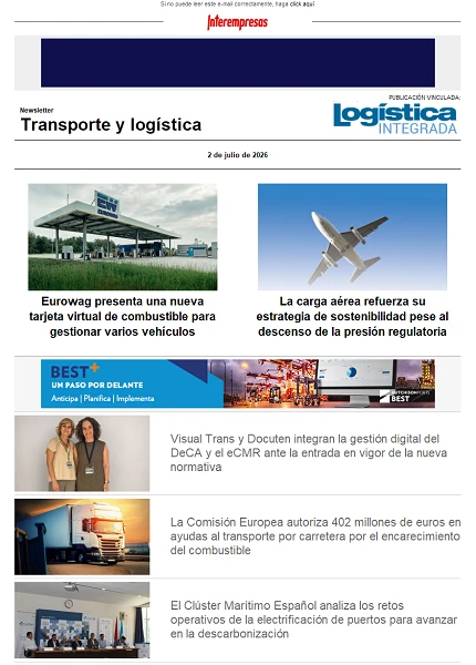 Newsletter Transporte y logística