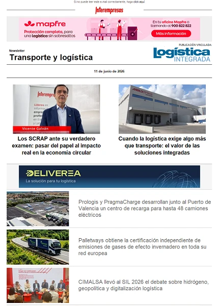 Newsletter Transporte y logística