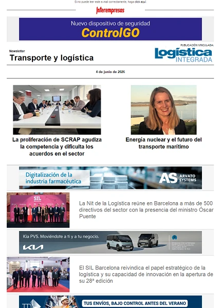 Newsletter Transporte y logística
