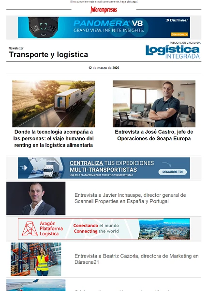 Newsletter Transporte y logística