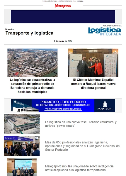 Newsletter Transporte y logística