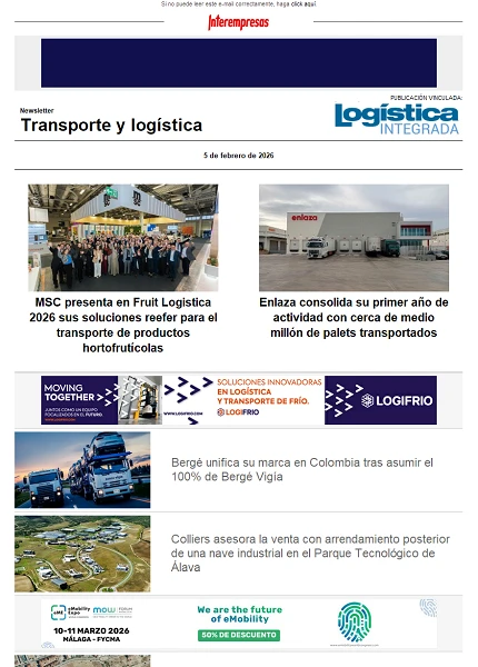 Newsletter Transporte y logística