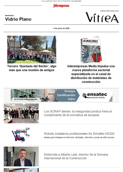 Newsletter Vidrio Plano