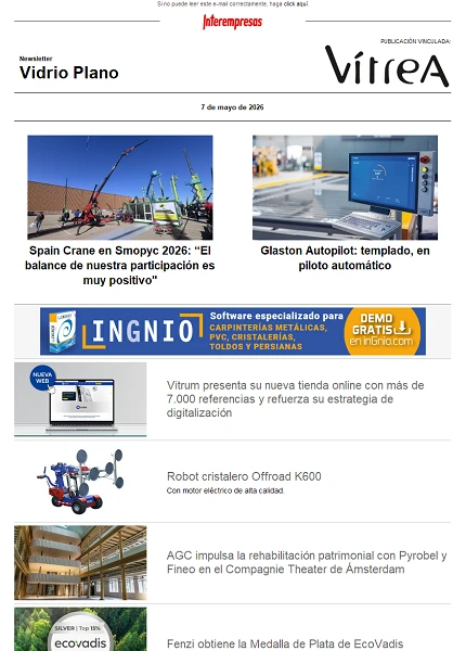 Newsletter Vidrio Plano