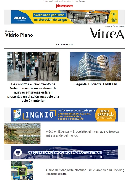 Newsletter Vidrio Plano