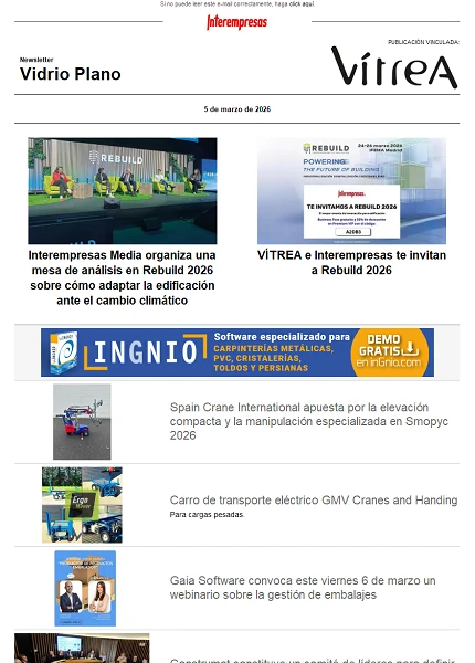 Newsletter Vidrio Plano