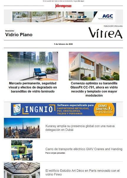 Newsletter Vidrio Plano