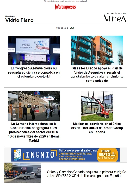 Newsletter Vidrio Plano