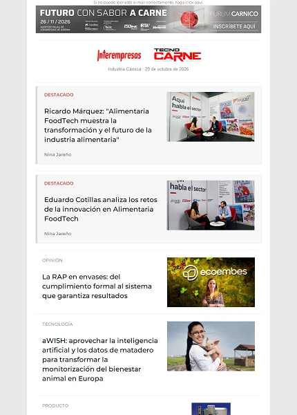 Newsletter Industria Cárnica Newsletter Industria Cárnica