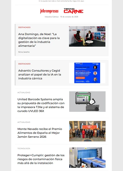 Newsletter Industria Cárnica