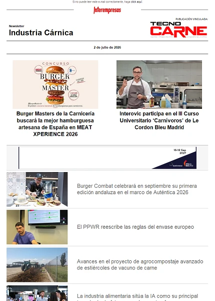 Newsletter Industria Cárnica Newsletter Industria Cárnica