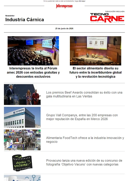 Newsletter Industria Cárnica