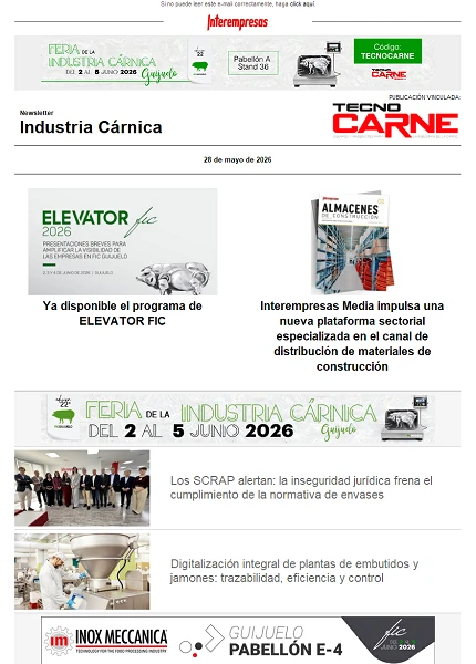 Newsletter Industria Cárnica Newsletter Industria Cárnica