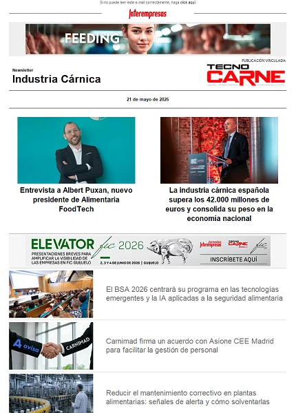 Newsletter Industria Cárnica Newsletter Industria Cárnica