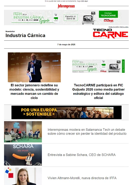 Newsletter Industria Cárnica