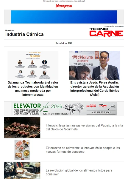 Newsletter Industria Cárnica