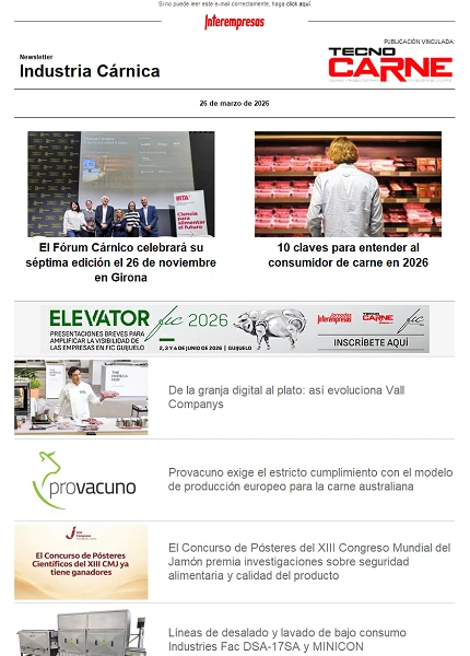 Newsletter Industria Cárnica