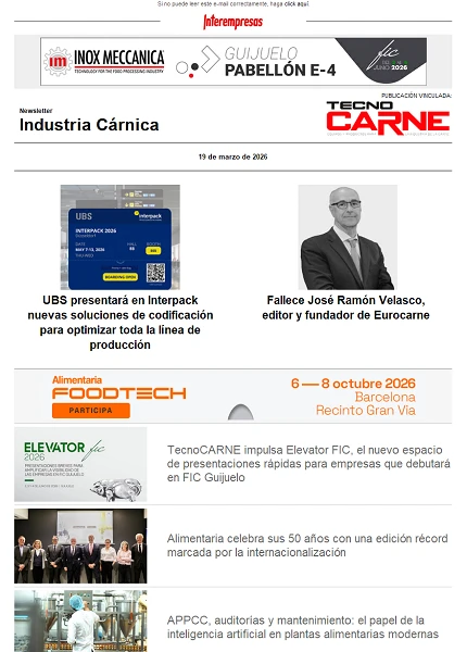 Newsletter Industria Cárnica