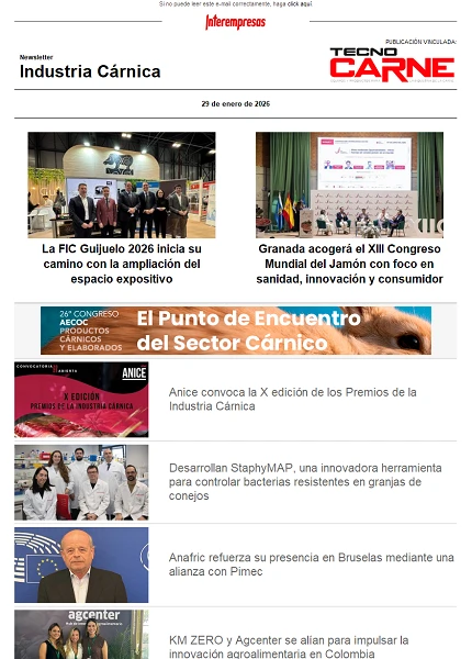 Newsletter Industria Cárnica Newsletter Industria Cárnica