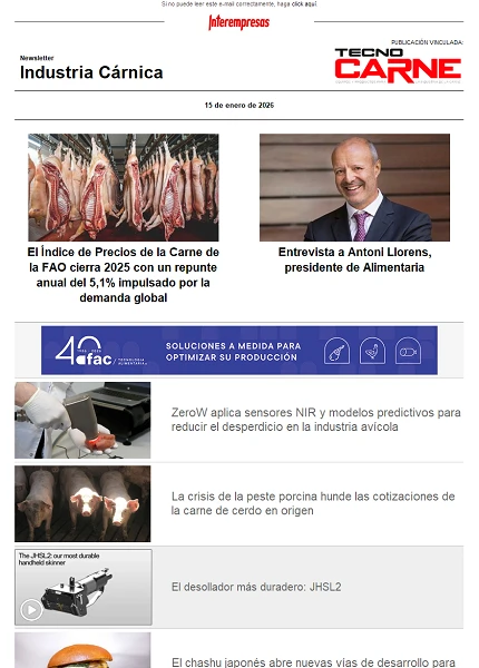 Newsletter Industria Cárnica