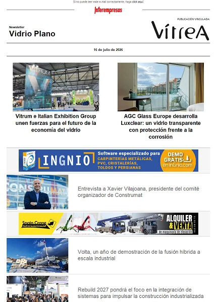 Newsletter Vidrio Plano