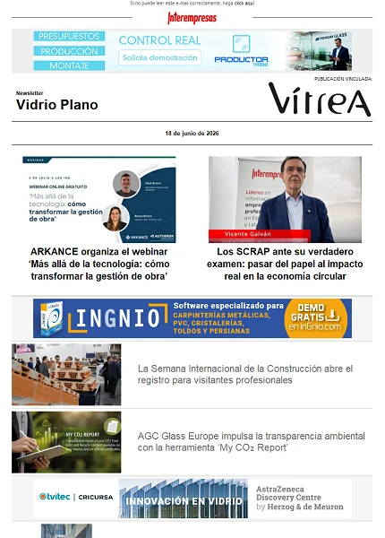 Newsletter Vidrio Plano Newsletter Vidrio Plano