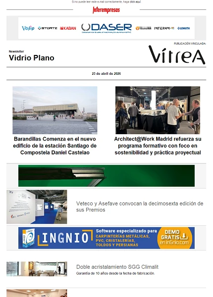 Newsletter Vidrio Plano