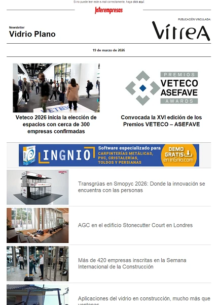 Newsletter Vidrio Plano