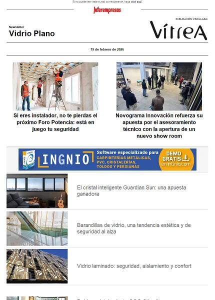 Newsletter Vidrio Plano