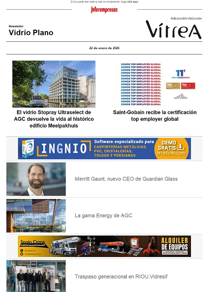 Newsletter Vidrio Plano
