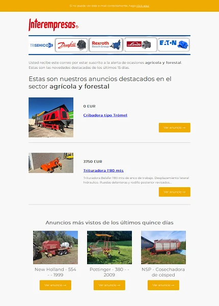 Alerta ocasiones Agr�cola