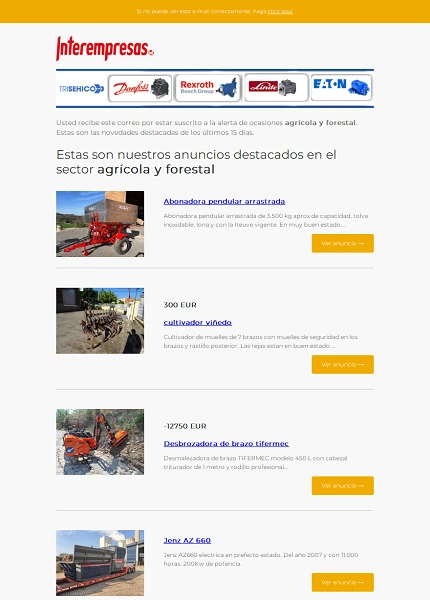 Alerta ocasiones Agr�cola