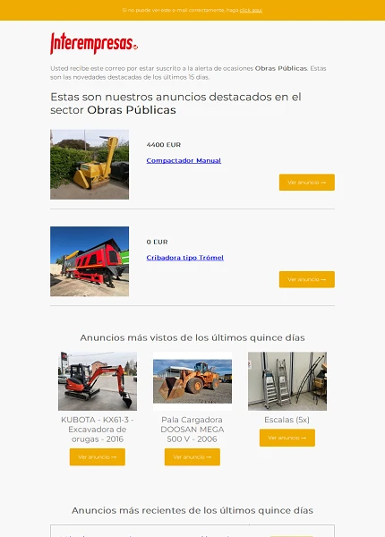 Alerta ocasiones Obras P�blicas