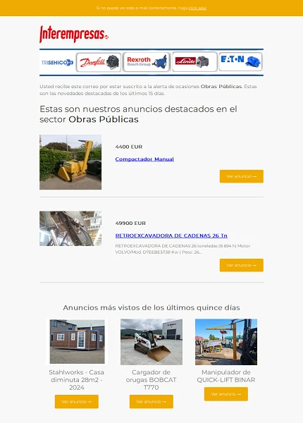 Alerta ocasiones Obras P�blicas