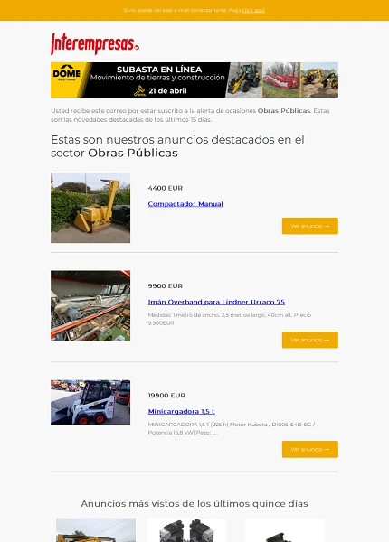 Alerta ocasiones Obras P�blicas