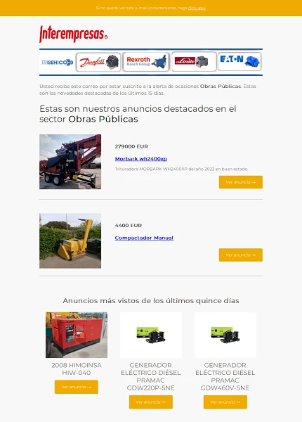 Alerta ocasiones Obras P�blicas
