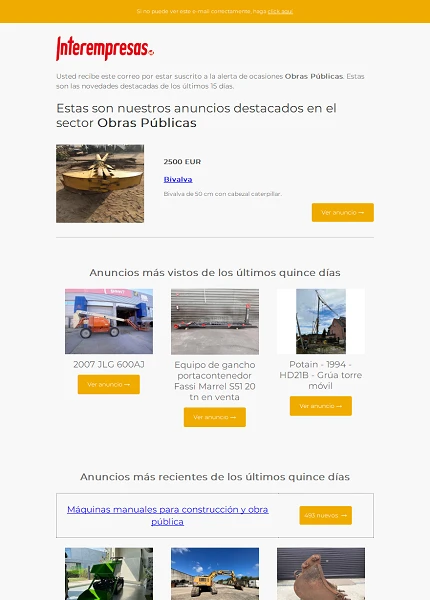 Alerta ocasiones Obras P�blicas