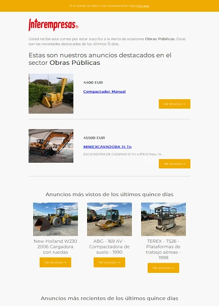 Alerta ocasiones Obras P�blicas