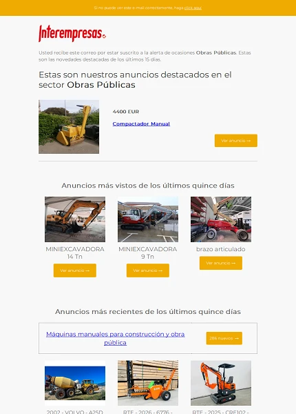 Alerta ocasiones Obras P�blicas
